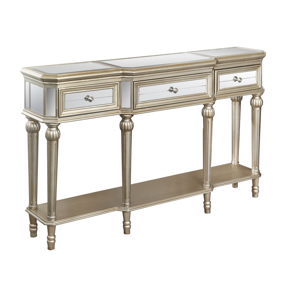 Christopher Knight Home Ellerson Parchment 3-drawer Console Table (Gold - MDF)