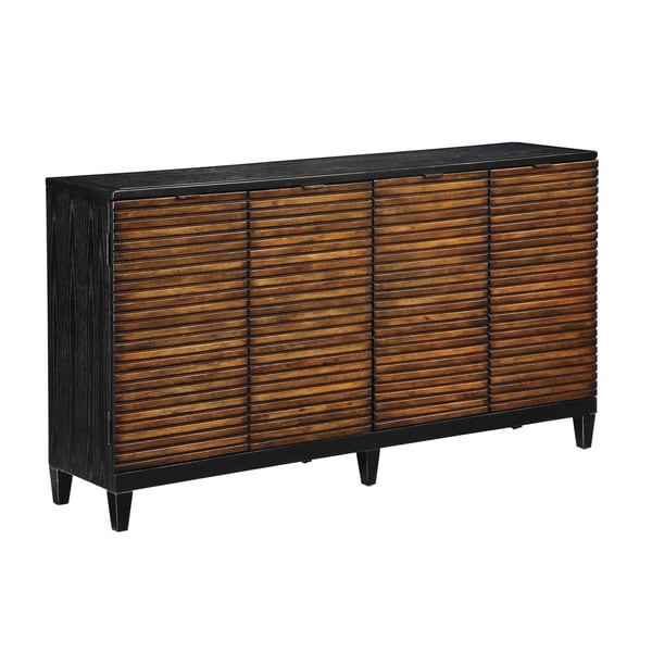 Christopher Knight Home Pecan and Black 4 door Credenza   16808761