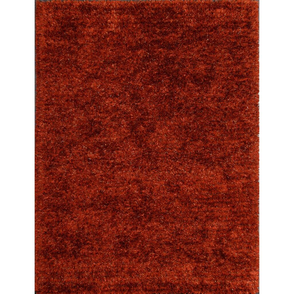 Smooth and Rich Rust Shag Rug