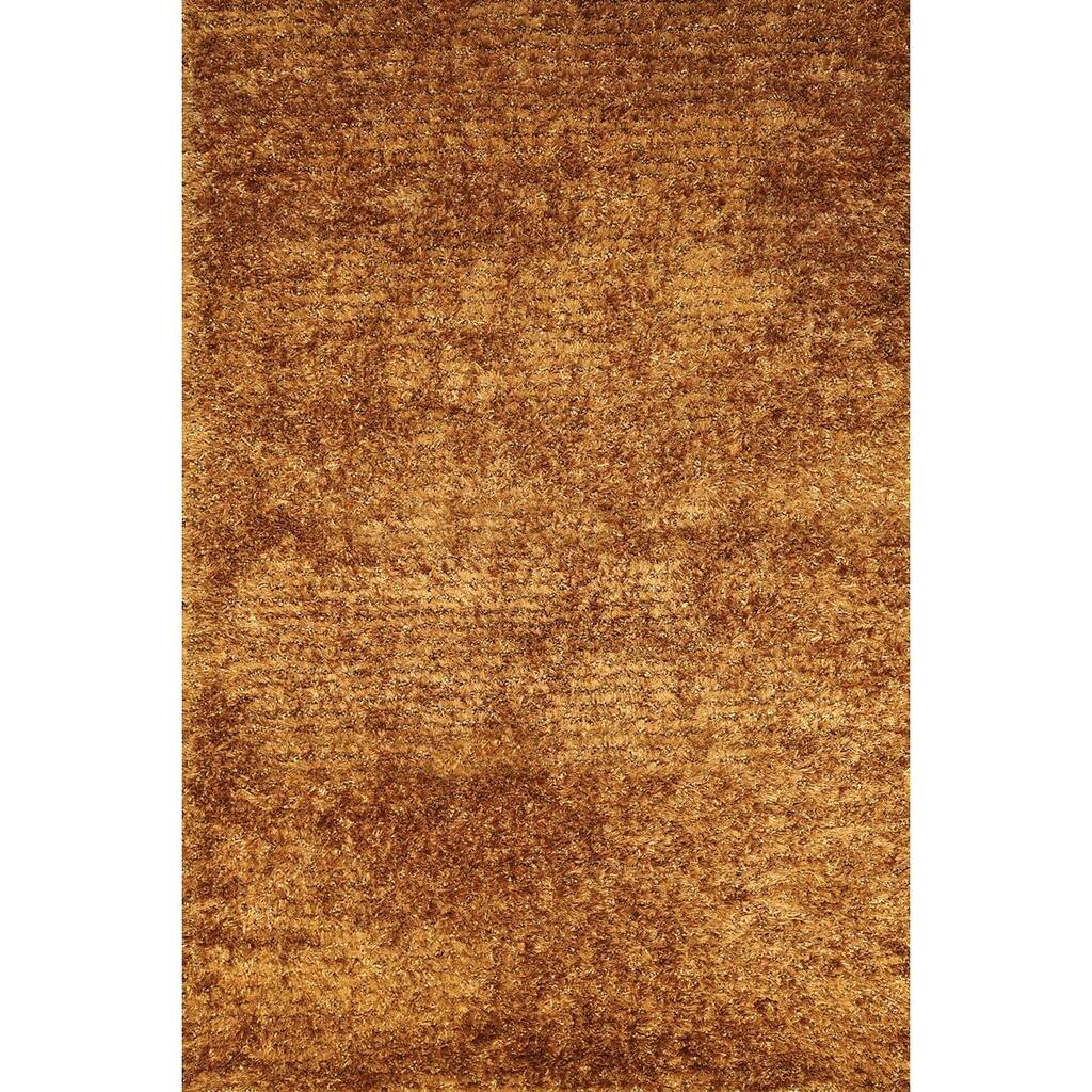 Handmade Gold Shag Rug
