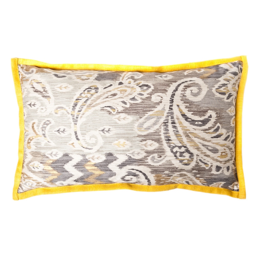 Shop Handmade Passion Taupe Yellow Long Decorative Pillow On