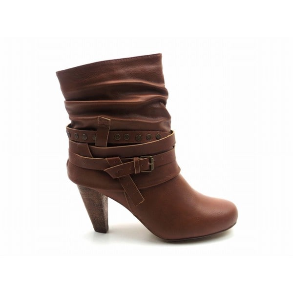 Blue Women's 'Passenger' Slouchy Ankle Boots - 16810019 - Overstock.com ...