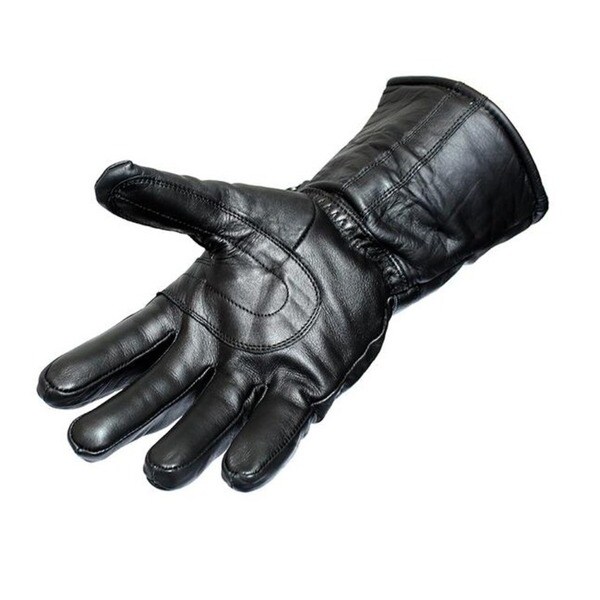 black leather winter gloves