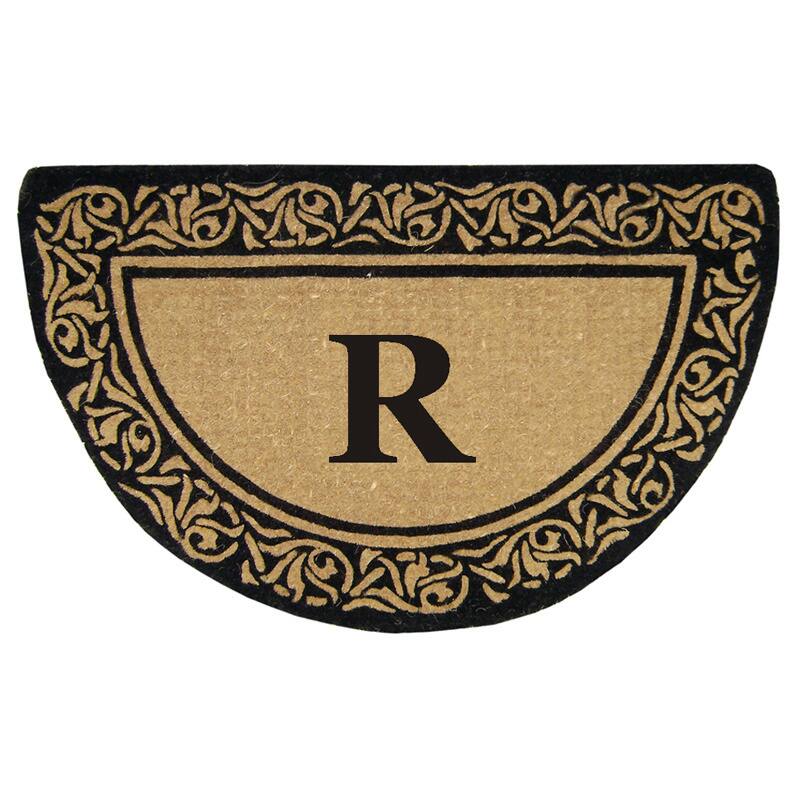 Heavy Duty Coir Decorative Bella Border Monogrammed Doormat