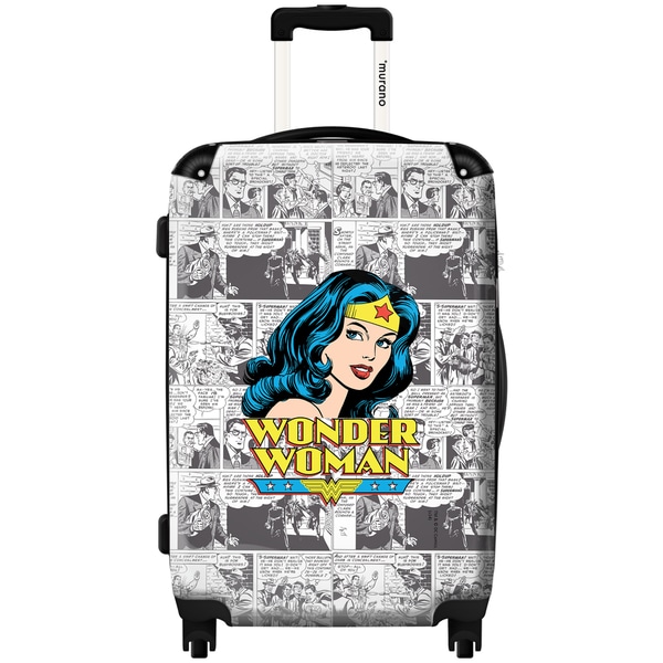 Murano by iKase Wonder Woman Top News 24 inch Hardside Spinner Upright