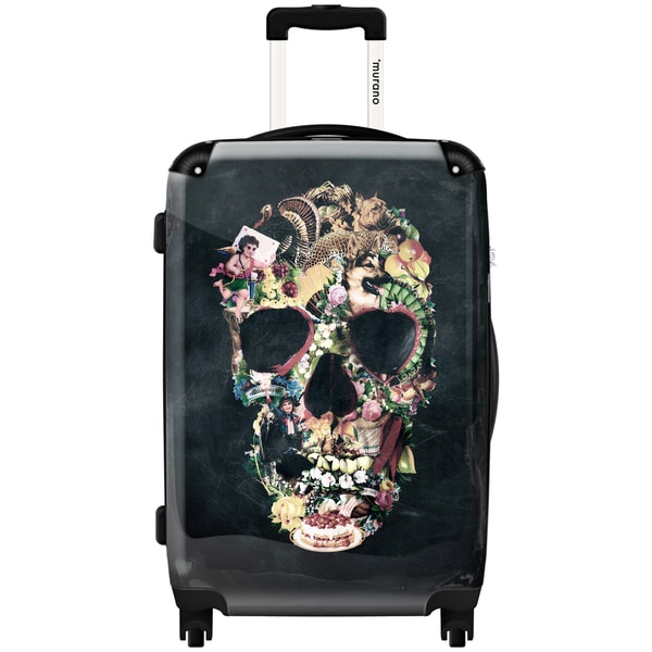 Murano by iKase Antique Art Skull 24 inch Hardside Spinner Upright