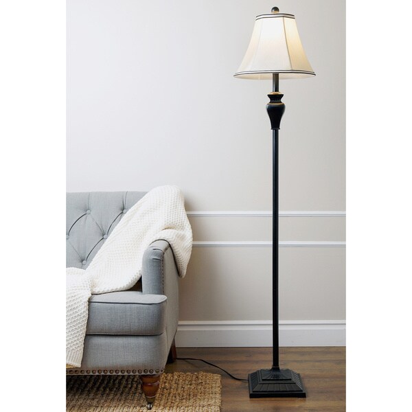 Abbyson Elena Ebony 61-inch Floor Lamp