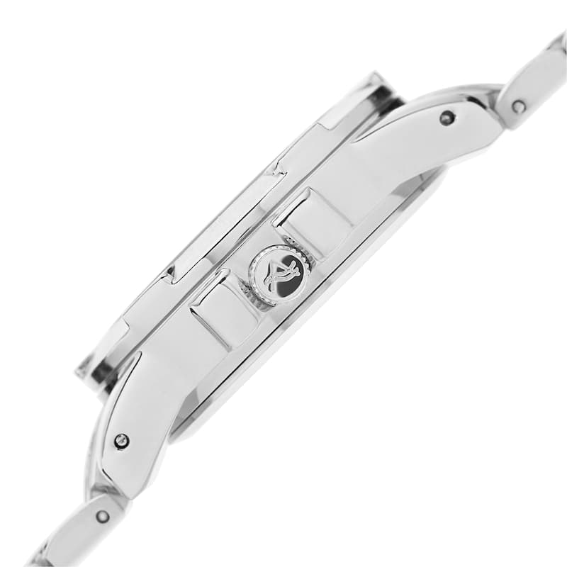 August Steiner Men's Quartz Colorful Dial Multifunction Silver-Tone Bracelet Watch