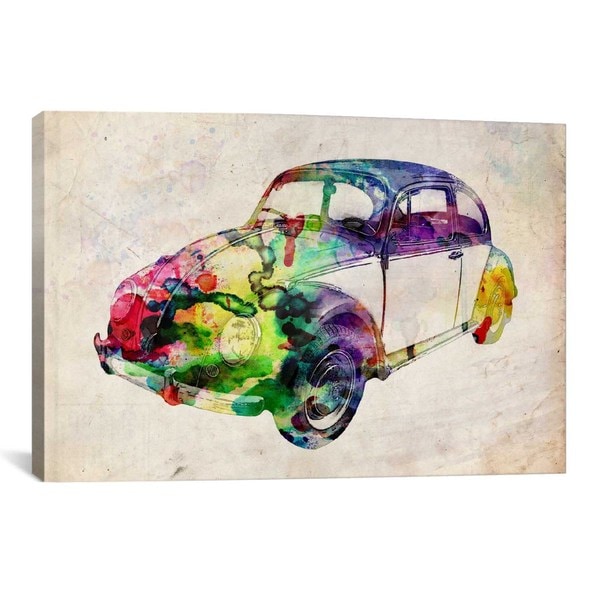 Shop iCanvas Michael Thompsett VW Beetle (Urban) Canvas Print Wall Art