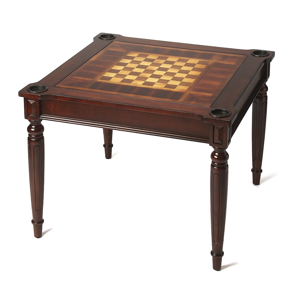 Butler Transitional Square Multi Game Card Table Dark Brown Overstock 9625804