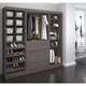 preview thumbnail 16 of 17, Pur 86-Inch Closet Organizer with Storage Cubbies by Bestar Bark Gray