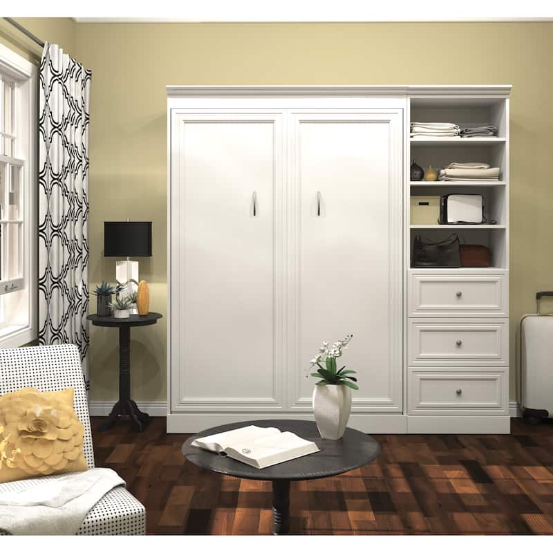 Versatile Full Murphy Bed and Closet Organizer (84W) by Bestar