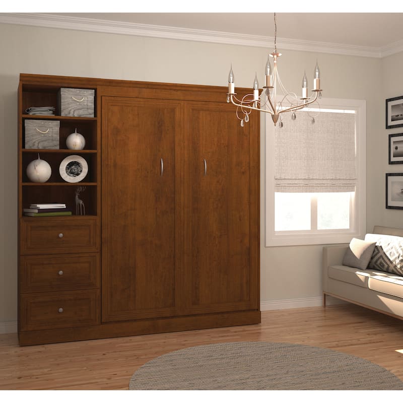 Versatile Full Murphy Bed and Closet Organizer (84W) by Bestar