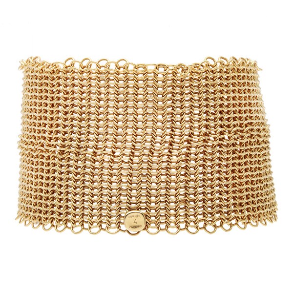 Pre Owned 18k Yellow Gold Elsa Peretti Mesh Bracelet By Tiffany Pre Owned 18k Yellow Gold Elsa Peretti Mesh Bracelet By Tiffany