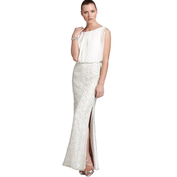 aidan mattox blouson gown