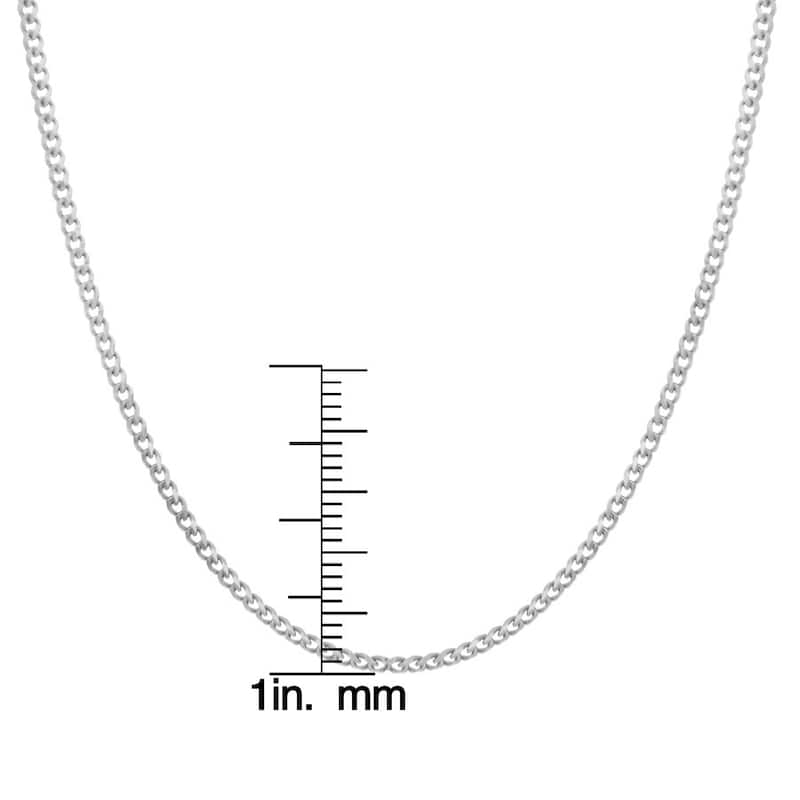 Roberto Martinez Sterling Silver 3 mm Miami Cuban Link Chain (18"-30")
