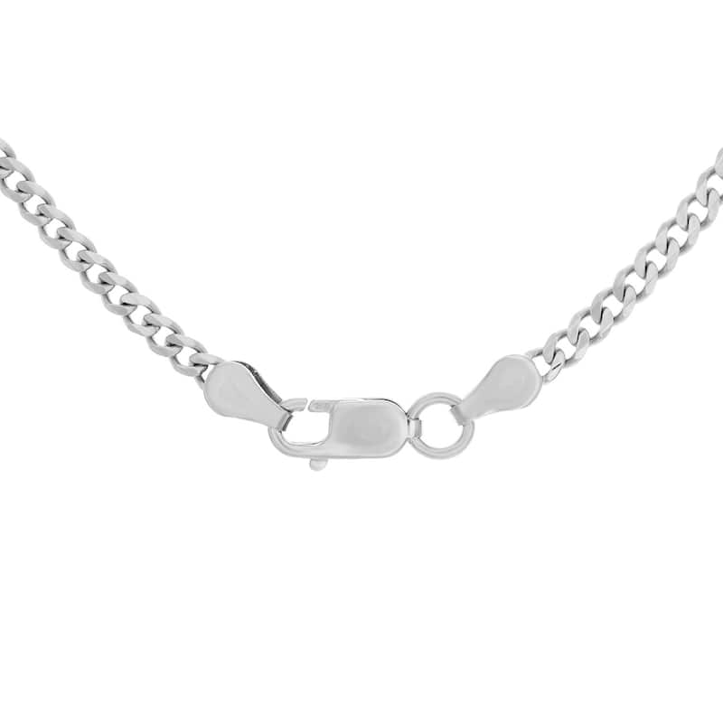 Roberto Martinez Sterling Silver 3 mm Miami Cuban Link Chain (18"-30")
