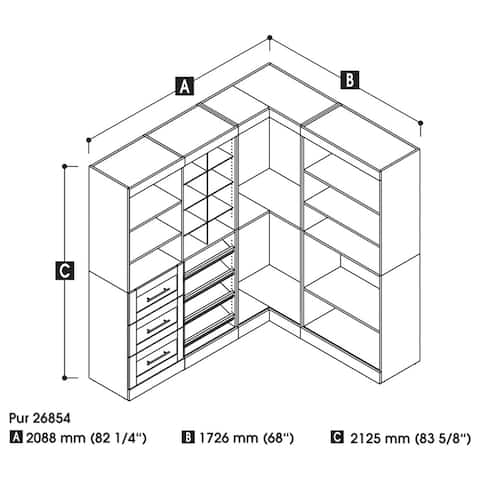 Pur by Bestar Corner Organizer Kit