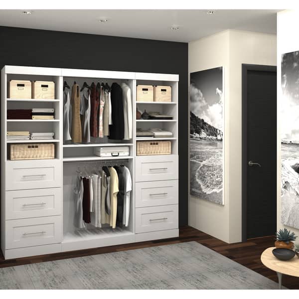 slide 1 of 4, Pur by Bestar 86-inch Classic Kit Storage Unit - 86" White