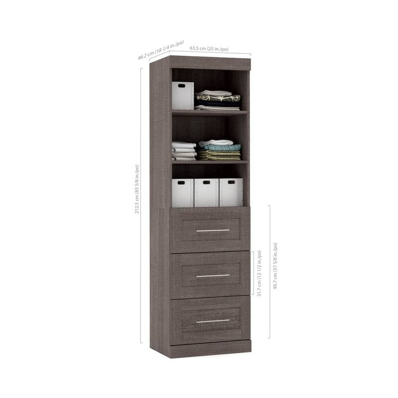 Pur 25W Closet Organizer with Drawers by Bestar