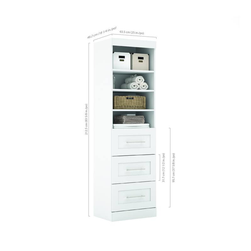 Pur 25W Closet Organizer with Drawers by Bestar