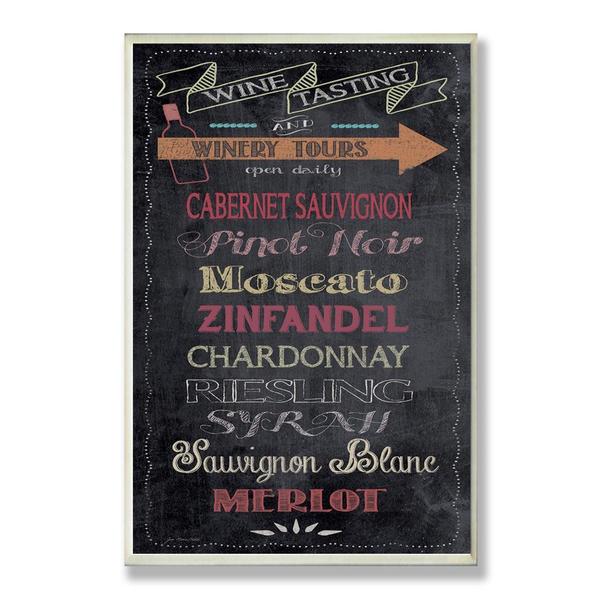 Wine Tasting' Chalkboard Wall Plaque