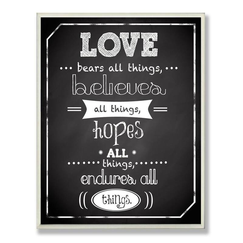 Stupell Love Bears All Typography Wall Plaque