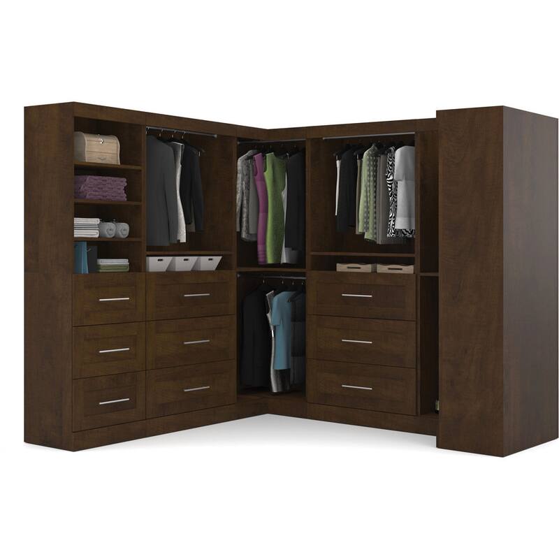 Pur by Bestar Optimum Corner Walk-In Closet Organizer Set
