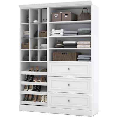 Versatile 61W Closet Organizer System with Drawers by Bestar