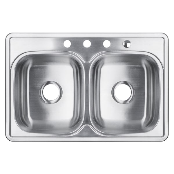 White Top Mount Kitchen Sink 32-inch double bowl stainless steel top-mount kitchen sink - free White Top Mount Kitchen Sink 32-inch double bowl stainless steel top-mount kitchen sink - free