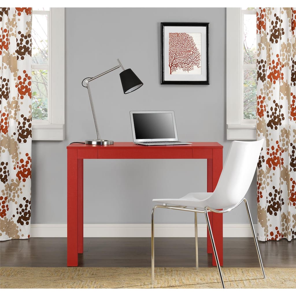 Ameriwood Home Delilah Red Parsons Single-drawer Desk