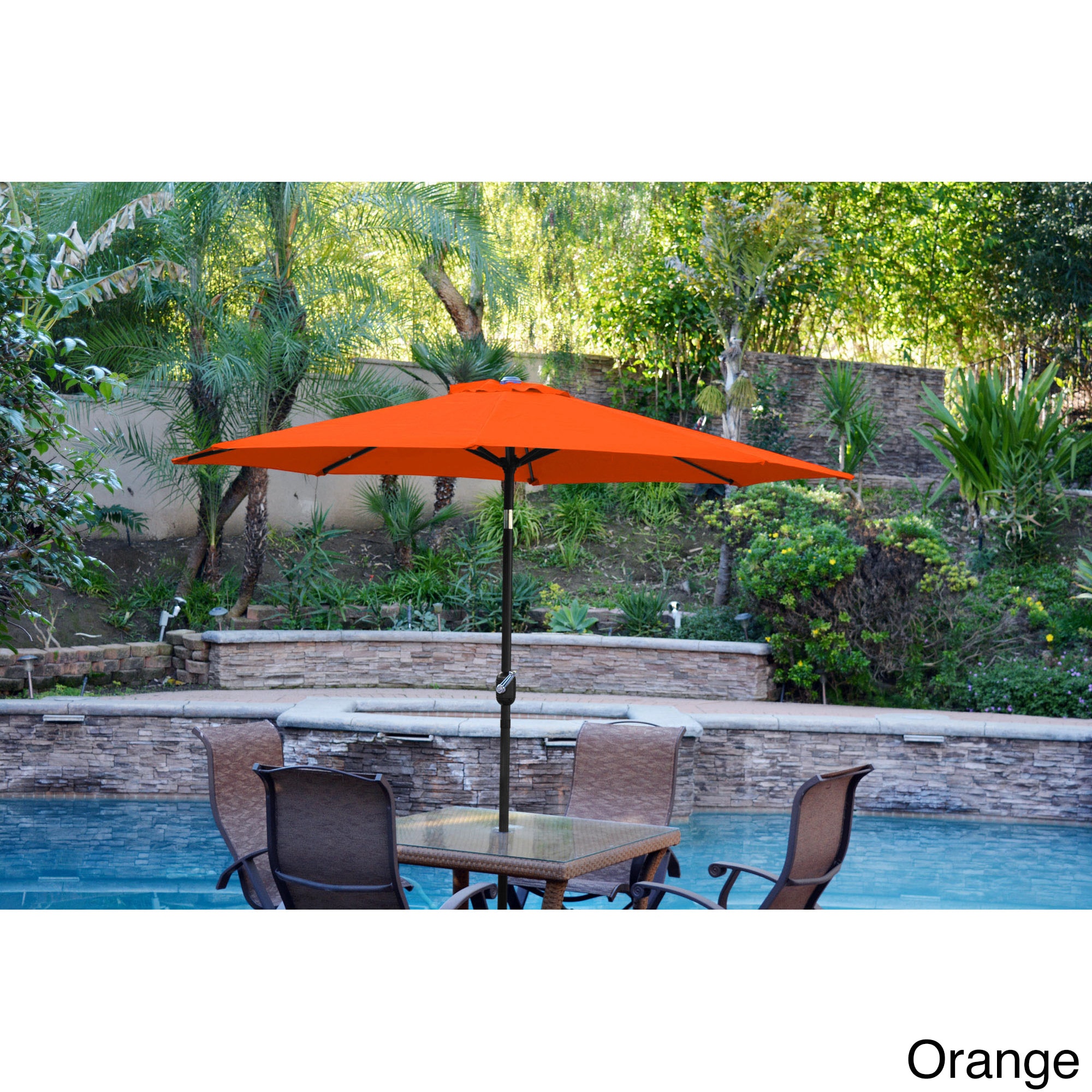 Jeco 9-foot Wood Market Patio Umbrella