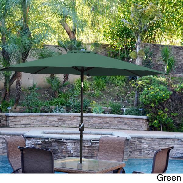 Shop Black Friday Deals On Aluminum Patio Market Umbrella Tilt With Black Pole Overstock 9627134