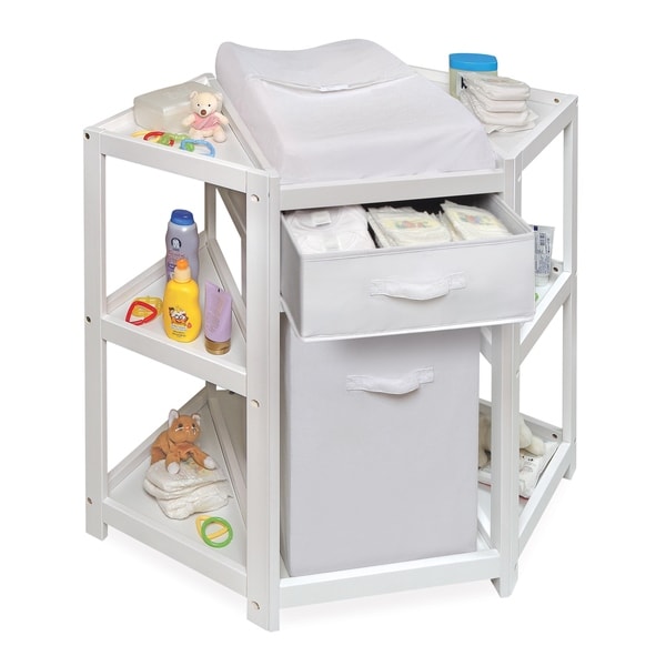 gray corner changing table