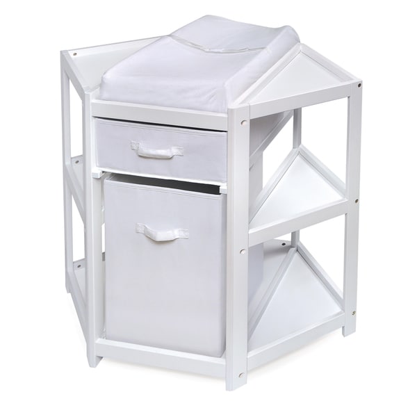 White Diaper Corner Baby Changing Table - Free Shipping ...