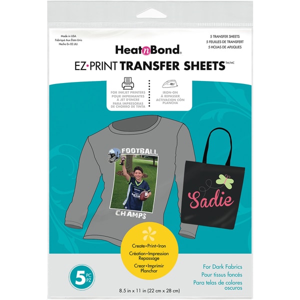 Heatn Bond EZ Print Transfer Sheet 8.5X11 5/Pkg   16813300