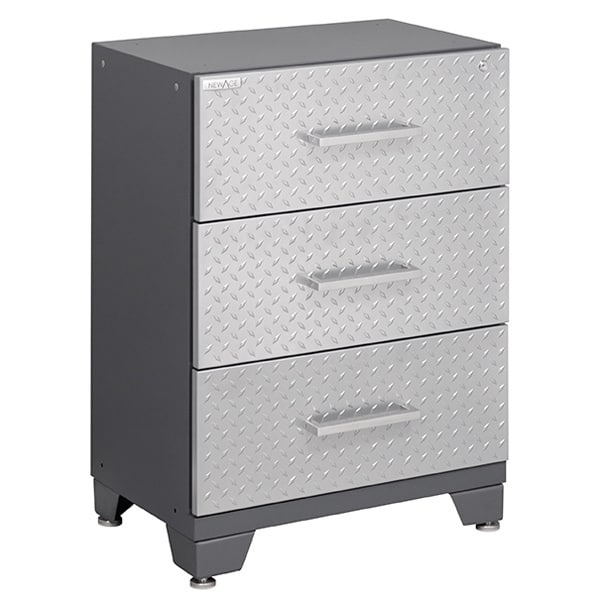 NewAge Products Performance Diamond Plate 3-drawer Tool Cabinet