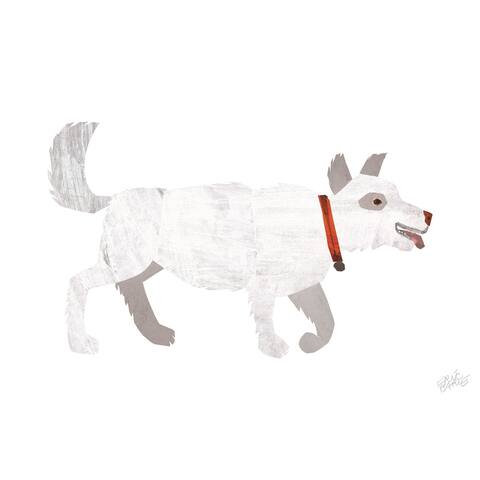 Marmont Hill - Handmade Brown Bear White Dog Canvas Art