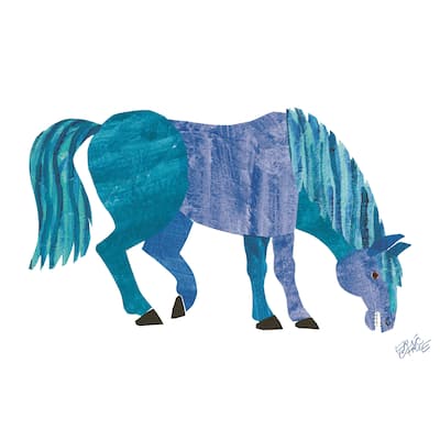 Brown Bear Character Art Blue Horse by Eric Carle - Multi-Color