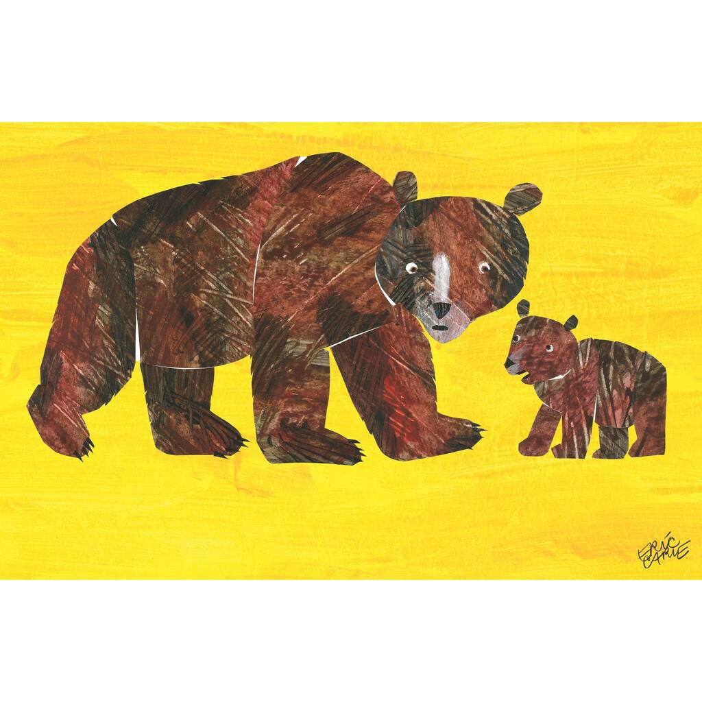Eric Carle 'Baby Bear Character Art Mama Bear 2' Children's Canvas Art - Multi-Color