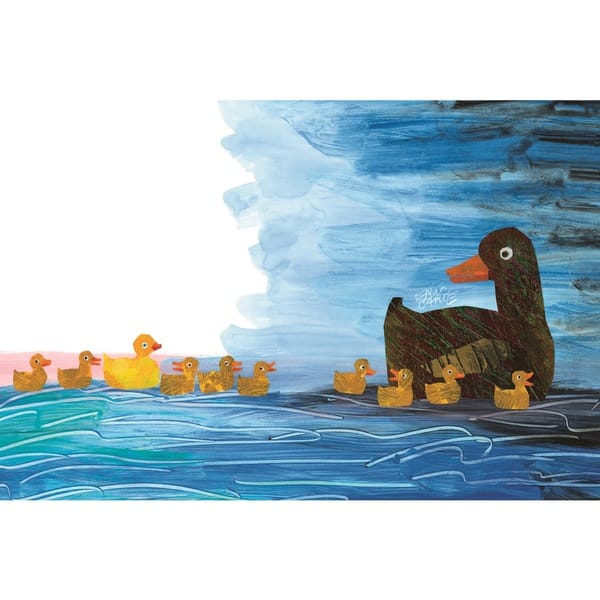 Marmont Hill - Handmade 10 Little Rubber Ducks Ducklings 2 Canvas