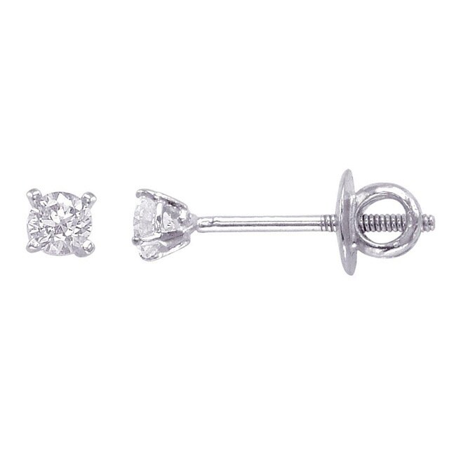 Solid 14k Yellow Gold Cross Screw Back Stud Earrings 6mm x 4mm Unisex