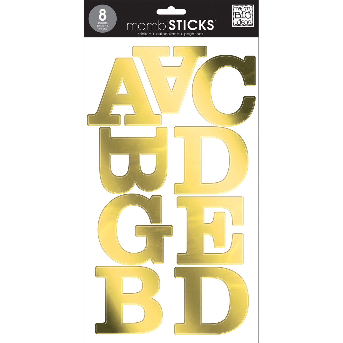 Large Alphabet Stickers Century Caps Gold Foil Ebay