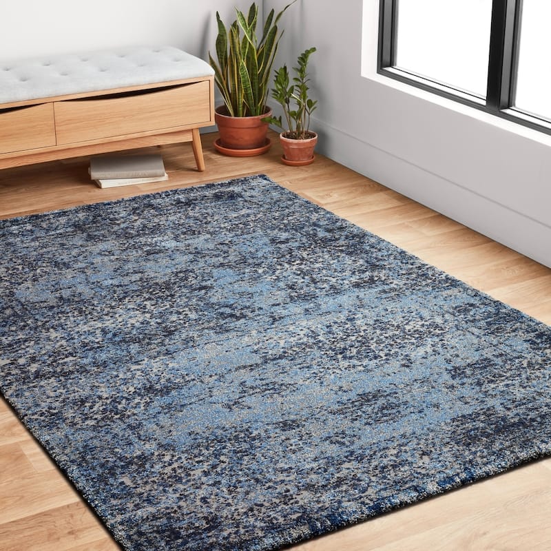 Alexander Home Cassidy Abstract Modern Distressed Area Rug