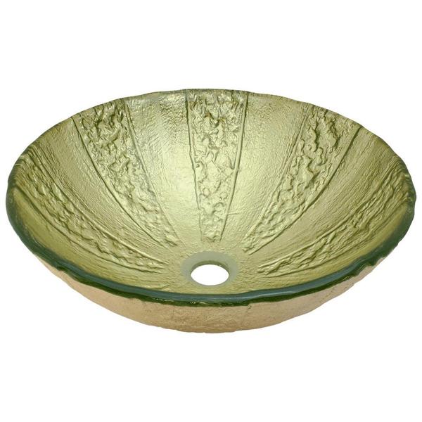 Glass Vessel Sink in Gold Foil order