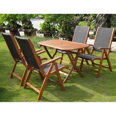 Royal Tahiti Tordera 5-piece Hardwood Folding Dining Set