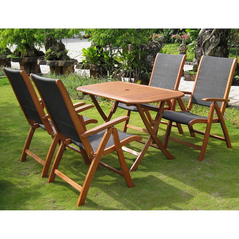 Royal Tahiti Tordera 5-piece Hardwood Folding Dining Set
