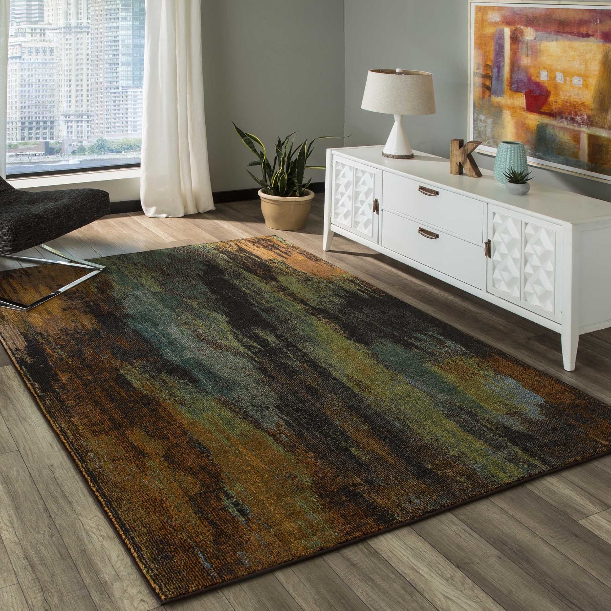 Abode Multi Power Loomed Mural Rug (93 x 126)   16815455  