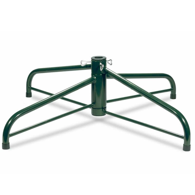 National Tree Company 36 in. Folding Tree Stand for 9 to 12-foot Trees (With 2-inch Pole) - Green - 3 ft - 3 ft - Tree Stand - Green