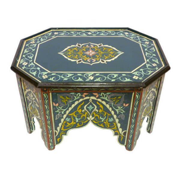 Handmade Multicolored Wood Coffee Table Morocco Overstock 9630926